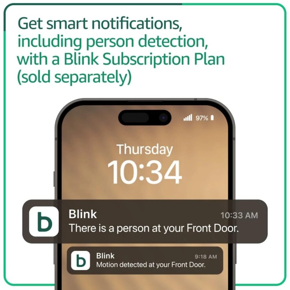 Blink Video Doorbell (Latest Model) Head-to-toe HD view, 2-Year Battery - SEALED - Picture 6 of 8